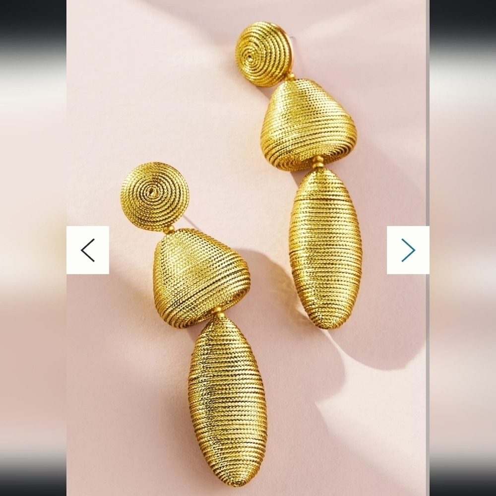 BaubleBar, Raquel Earrings, Gold -NEW! - Picture 3 of 8